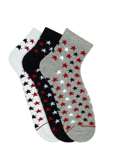 

Soxytoes Sockaholic Men Pack of 3 Multi-Coloured Patterned Ankle-Length Socks