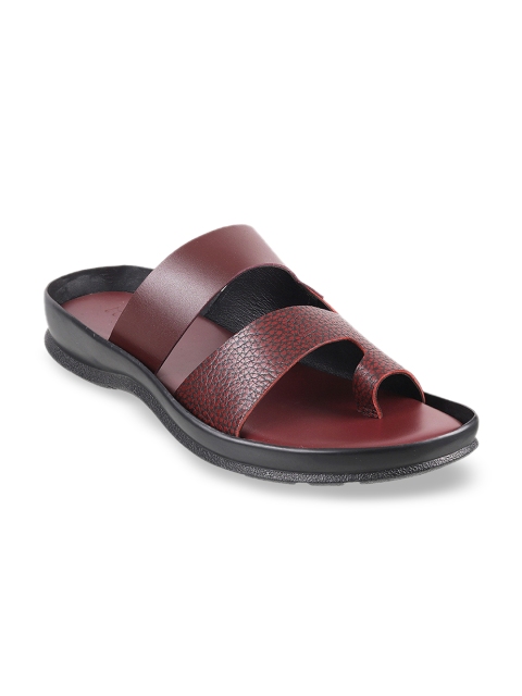 

Mochi Men Maroon Leather Sandals