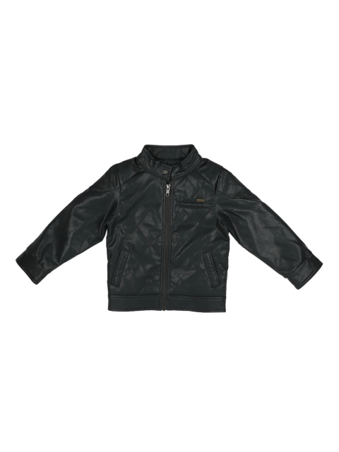 

Allen Solly Junior Boys Black Solid Biker Jacket