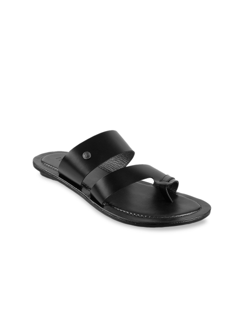 

Mochi Men Black Leather Sandals