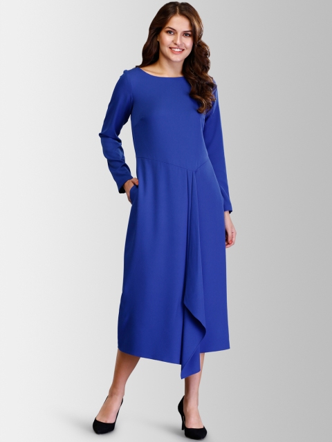 

FableStreet Women Blue Solid Shirt Dress
