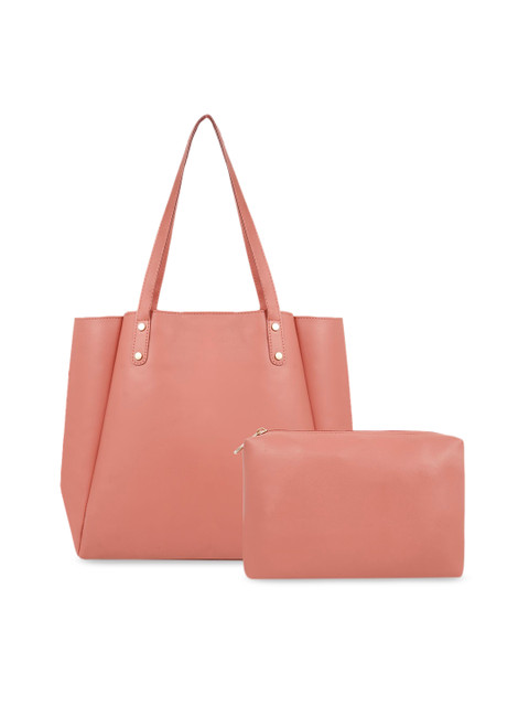 

Toteteca Pink Solid Tote Bag With Pouch