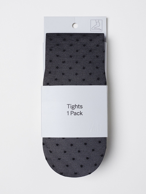 

H&M Women Black Spotted Stockings