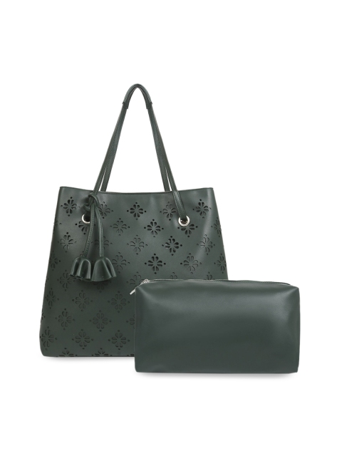 

Toteteca Women Green Solid Tote Bag