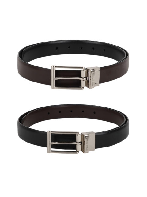 

Peter England Men Brown & Black Solid Reversible Belt