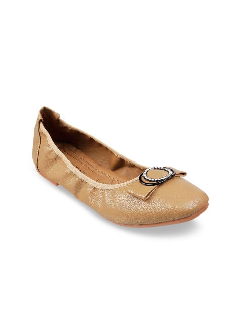 

SOLE HEAD Women Khaki Embellished Ballerinas
