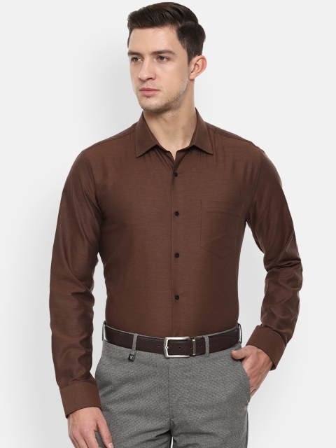 

Van Heusen Men Brown Slim Fit Solid Formal Shirt