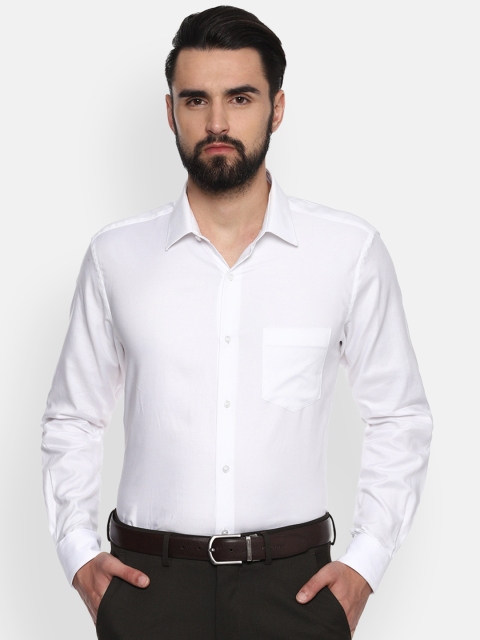 

Van Heusen Men White Loose Fit Self Design Formal Shirt