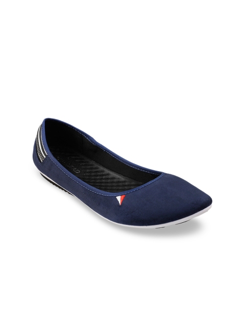 

SOLE HEAD Women Navy Blue Solid Ballerinas