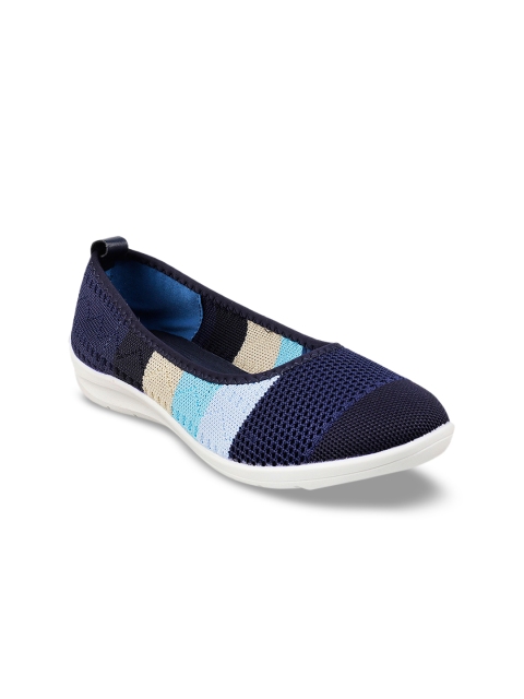 

SOLE HEAD Women Blue Woven Design Ballerinas