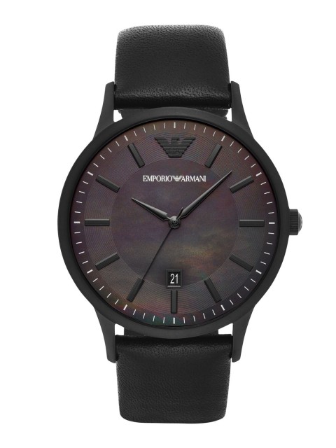 

Emporio Armani Men Black Analogue Leather Watch AR11276