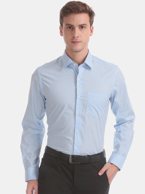 

Arrow Men Blue & Grey Slim Fit Printed Formal Shirt
