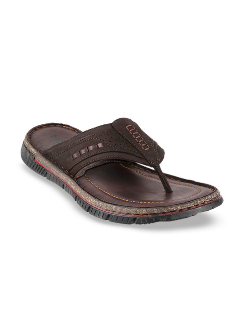 

Metro Men Brown Leather Comfort Sandals