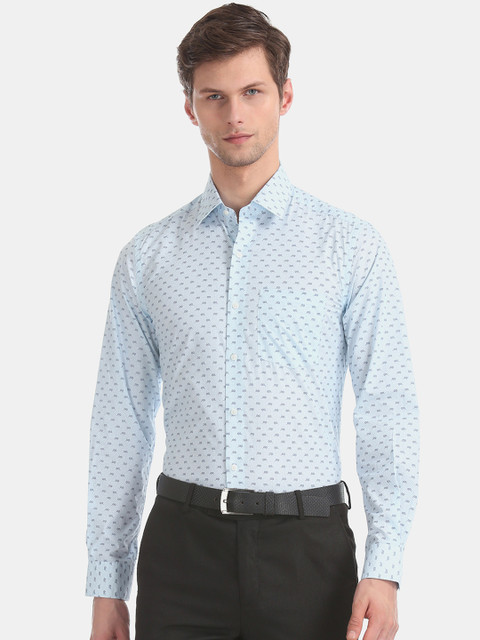 

Arrow Men Blue Slim Fit Printed Formal Shirt