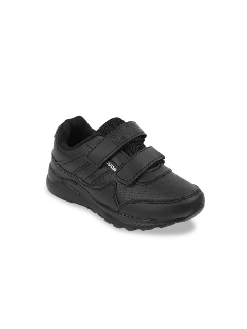 

Kittens Kids Black Slip-On School Shoes