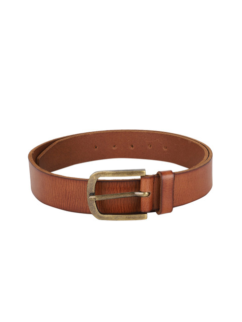 

Peter England Men Brown Textured Leather Belt