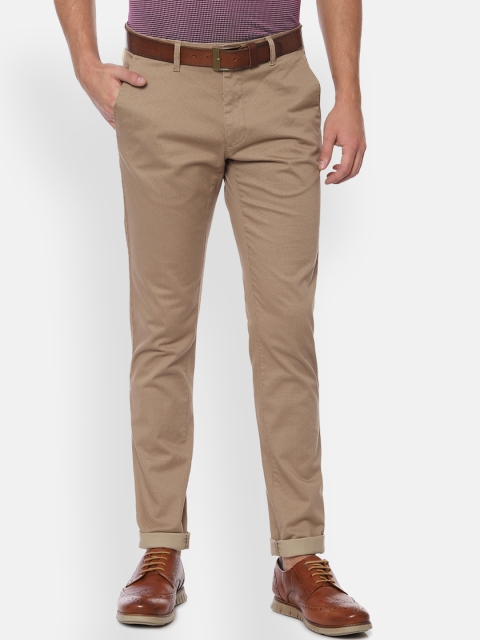 

Van Heusen Sport Men Beige Slim Fit Self Design Regular Trousers