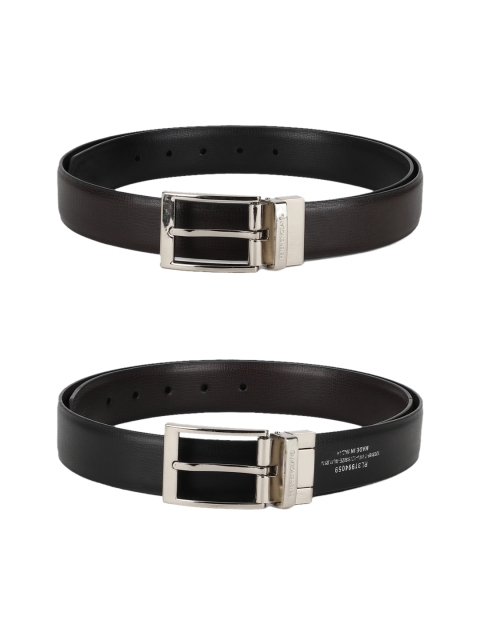 

Peter England Men Brown & Black Solid Reversible Belt