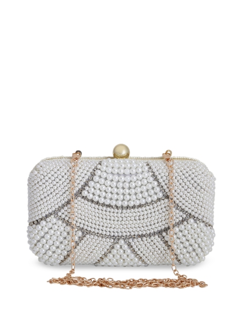 

Tarini Nirula White Embellished Box Clutch