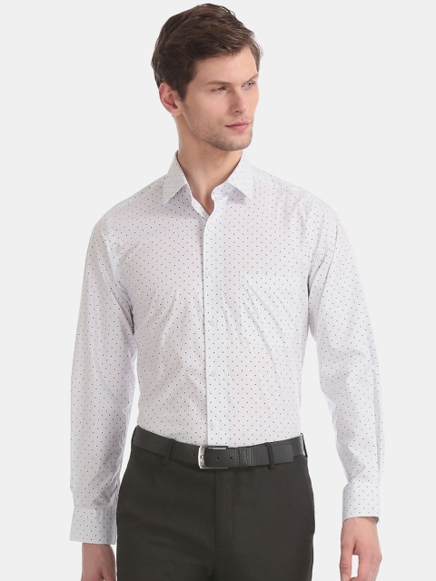 

Arrow Men White & Black Printed Regular Fit Formal Shirt