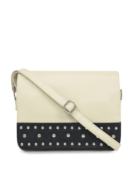 

Toteteca White & Black Colourblocked Sling Bag