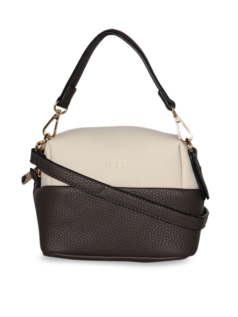 

ESBEDA Brown & Beige Colourblocked Sling Bag