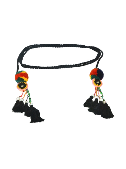 

Diwaah Women Black & Red Solid Belt