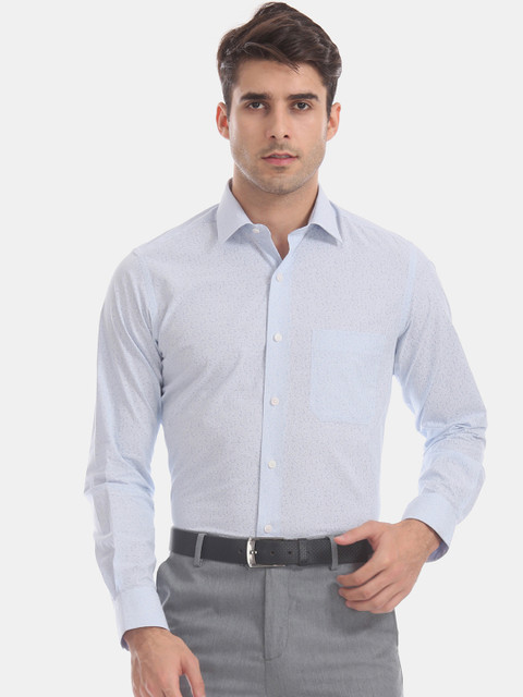 

Arrow Men Blue & White Regular Fit Printed Formal Shirt