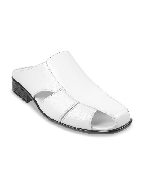 

Mochi Men White Leather Fisherman Sandals