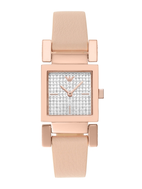 

Emporio Armani Women White Analogue Leather Watch AR11279