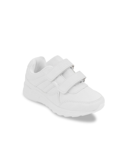 

Kittens Kids White Slip-On School Shoes