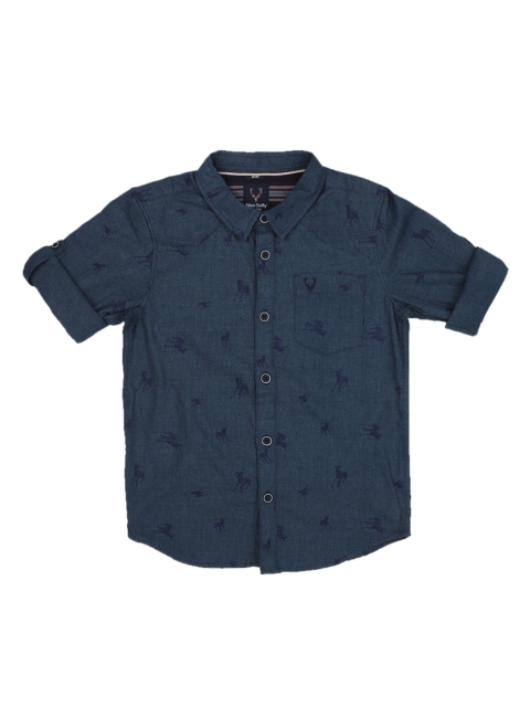 

Allen Solly Junior Boys Blue Regular Fit Printed Casual Shirt