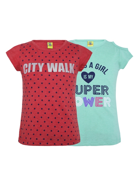 

Punkster Girls Pack of T-shirt With Top, Red