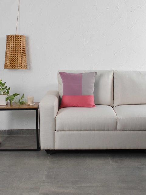 

House This Pink & Purple Single Colourblocked Square Cushion Covers