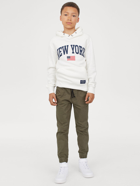 

H&M Boys Green & Blue Solid 2-Pack Twill Joggers