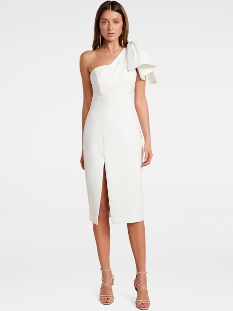 

Forever New Women White Solid Sheath Dress