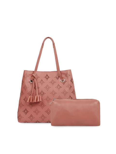 

Toteteca Women Pink Solid Tote Bag