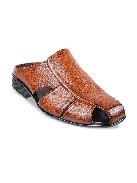 

Mochi Men Tan Brown Leather Sandals