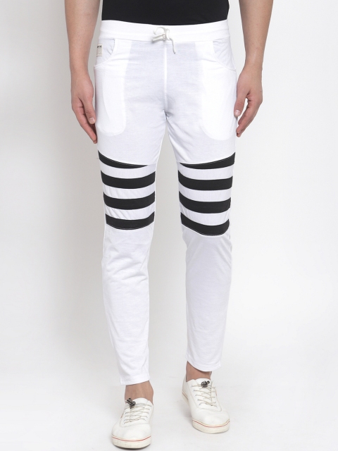 

Hubberholme Men White Striped Track Pants