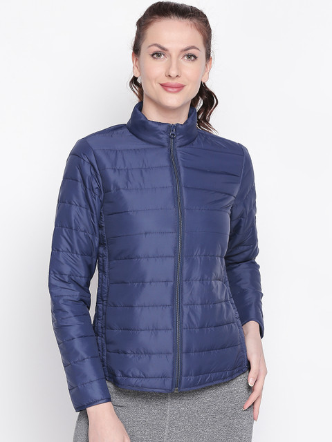 

Ajile by Pantaloons Women Blue Solid Padded Jacket