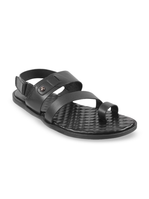 

Mochi Men Black Leather Sandals