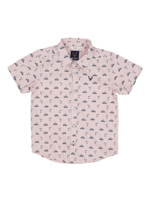 

Allen Solly Junior Boys Pink & Blue Regular Fit Printed Casual Shirt