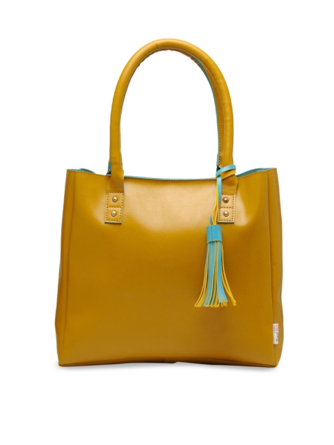 

BandBox Mustard Brown Solid Handheld Bag