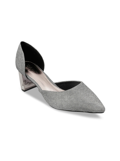 

SOLE HEAD Women Grey Embellished Pumps