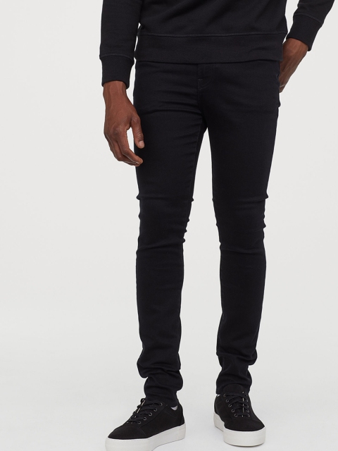 

H&M Man Black Solid Skinny Jeans