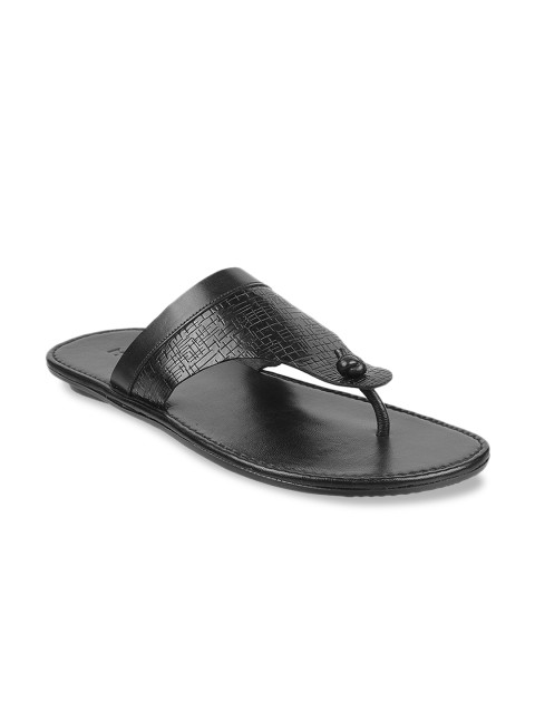 

Mochi Men Black Leather Sandals