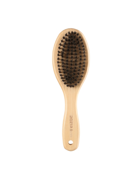 

Rozia Unisex Beige & Black Pro Boar Bristle Hair Brush