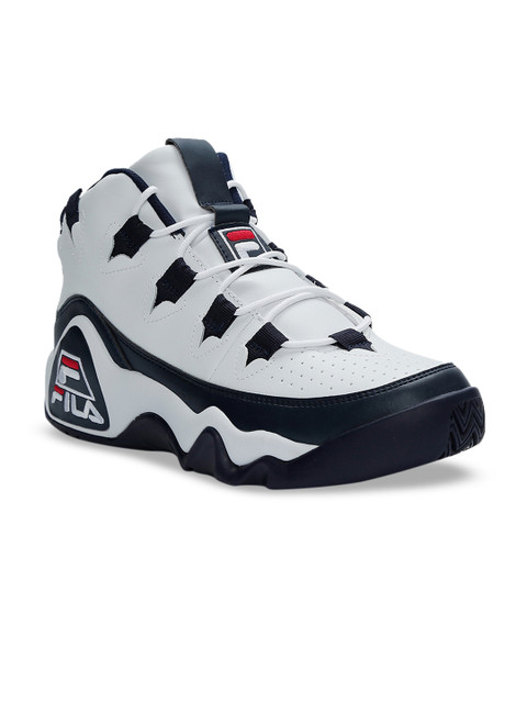 

FILA Men White Colourblocked Grant Hill 1Mid-Top Sneakers