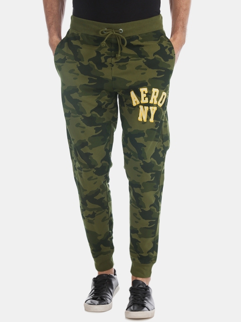 

Aeropostale Men Green Regular Fit Printed Joggers