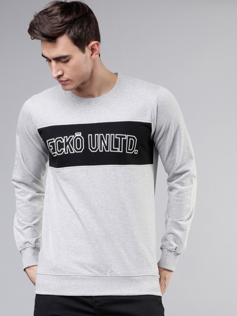 

Ecko Unltd Men Grey & Black Printed Sweatshirt